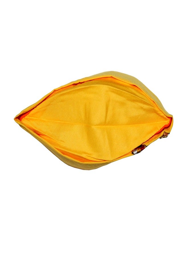 Yanwenx Uttarakhand Pahadi Topi/Cap,Brahmakamal Uttarakhand Topi, Himachali Cap (Yellow Cotton) - Image 2